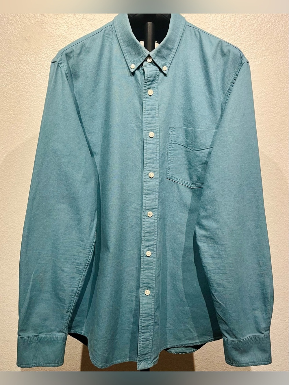 Club Monaco Teal Button-Down Shirt - Slim Fit - Size XL (Men’s)